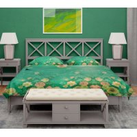 HDK004 - Printed Cotton Bed Sheet & Pillow Case Set